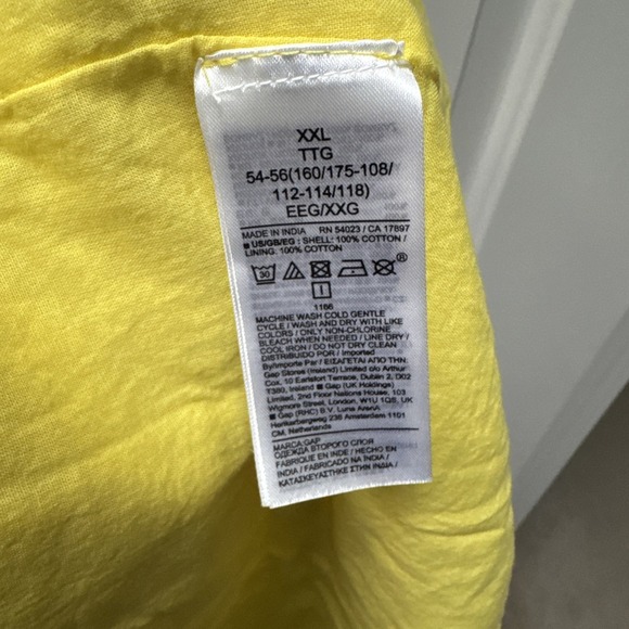 NWT GAP Sun Dress Midi Gauze Women's Plus Size 2XL Cotton Yellow Lightweight - Picture 10 of 11